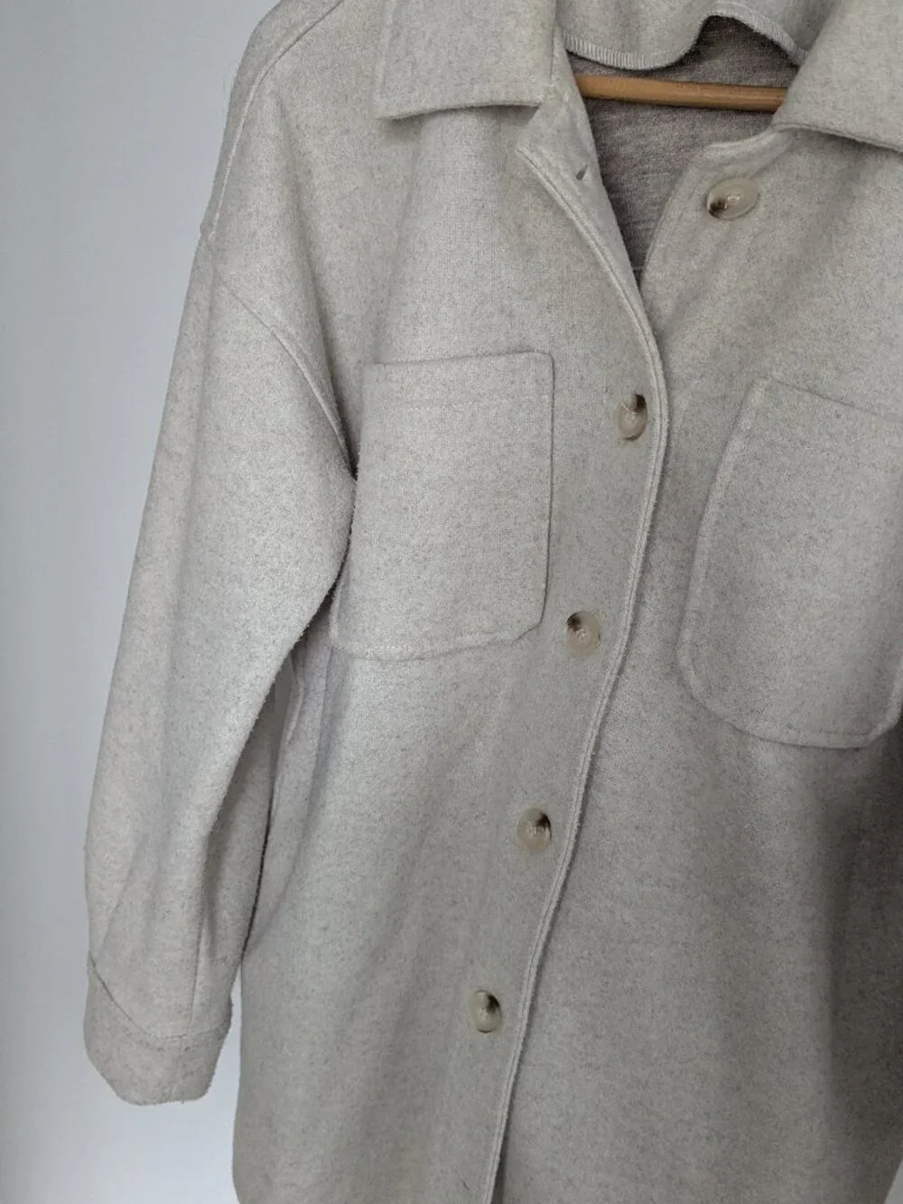Oversized Grey Fall Shacket - Picture 4 of 10